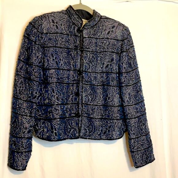Adrianna Papell Jackets & Blazers - Adrianna Papell Evening Mandarin Beaded Vintage Jacket